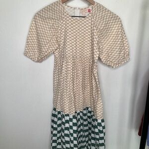 Pink Chicken Checkered Dress